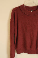 NEW Free People Muted Maroon Cashmere Sweater | S