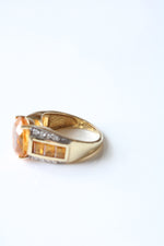 14K Orange Citrine Yellow Gold Ring | Size 7