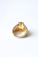 14K Orange Citrine Yellow Gold Ring | Size 7