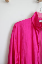 Vintage Aero Dynamics Hot Pink Lightweight Windbreaker Jacket | L