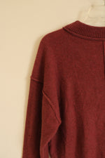 NEW Free People Muted Maroon Cashmere Sweater | S