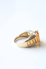 14K Orange Citrine Yellow Gold Ring | Size 7