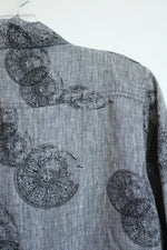 Chico's Design Gray Linen Button Down Shirt | 1