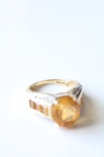 14K Orange Citrine Yellow Gold Ring | Size 7