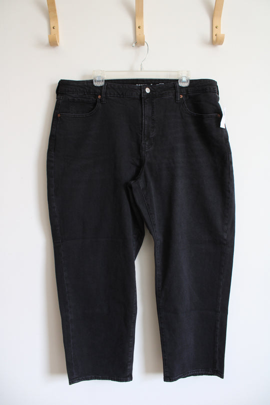 NEW Old Navy High Rise Curvy OG Loose Black Jeans | 18P