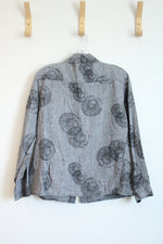 Chico's Design Gray Linen Button Down Shirt | 1