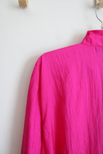 Vintage Aero Dynamics Hot Pink Lightweight Windbreaker Jacket | L