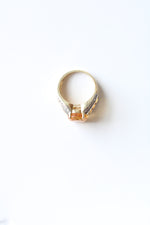 14K Orange Citrine Yellow Gold Ring | Size 7