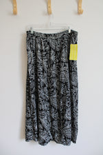 NEW Cathy Daniels Black & White Patterned Skirt | 1X