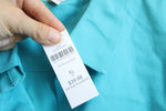 NEW Coldwater Creek Teal Short Sleeve Button Down Shirt | XL