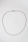 14KT White Gold Solid Figaro Curb Chain Necklace