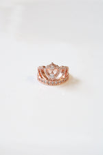 Rose Gold Tiara Ring | Size 6
