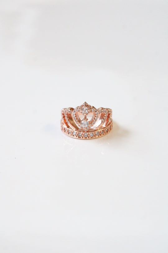 Rose Gold Tiara Ring | Size 6