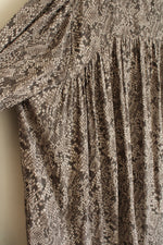 Free People LS Ruffled Snake Print Blouse | M
