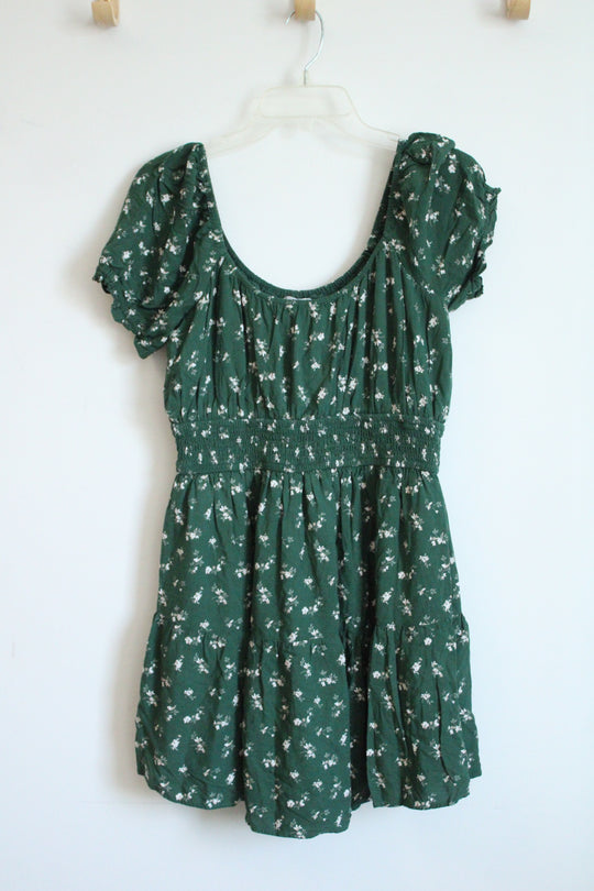 Hollister Dark Green Floral Skort Dress | XL