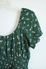 Hollister Dark Green Floral Skort Dress | XL