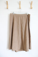 CJ Banks Tan A-Line Skirt | 14