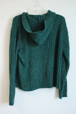 NEW Hastings & Smith Emerald Green Cable Knit Hooded Sweater | XL