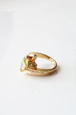10KT Yellow Gold Marquise Cut Peridot Ring | Size 8