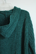 NEW Hastings & Smith Emerald Green Cable Knit Hooded Sweater | XL