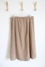 CJ Banks Tan A-Line Skirt | 14