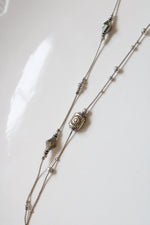Silver Beaded Layered Necklace