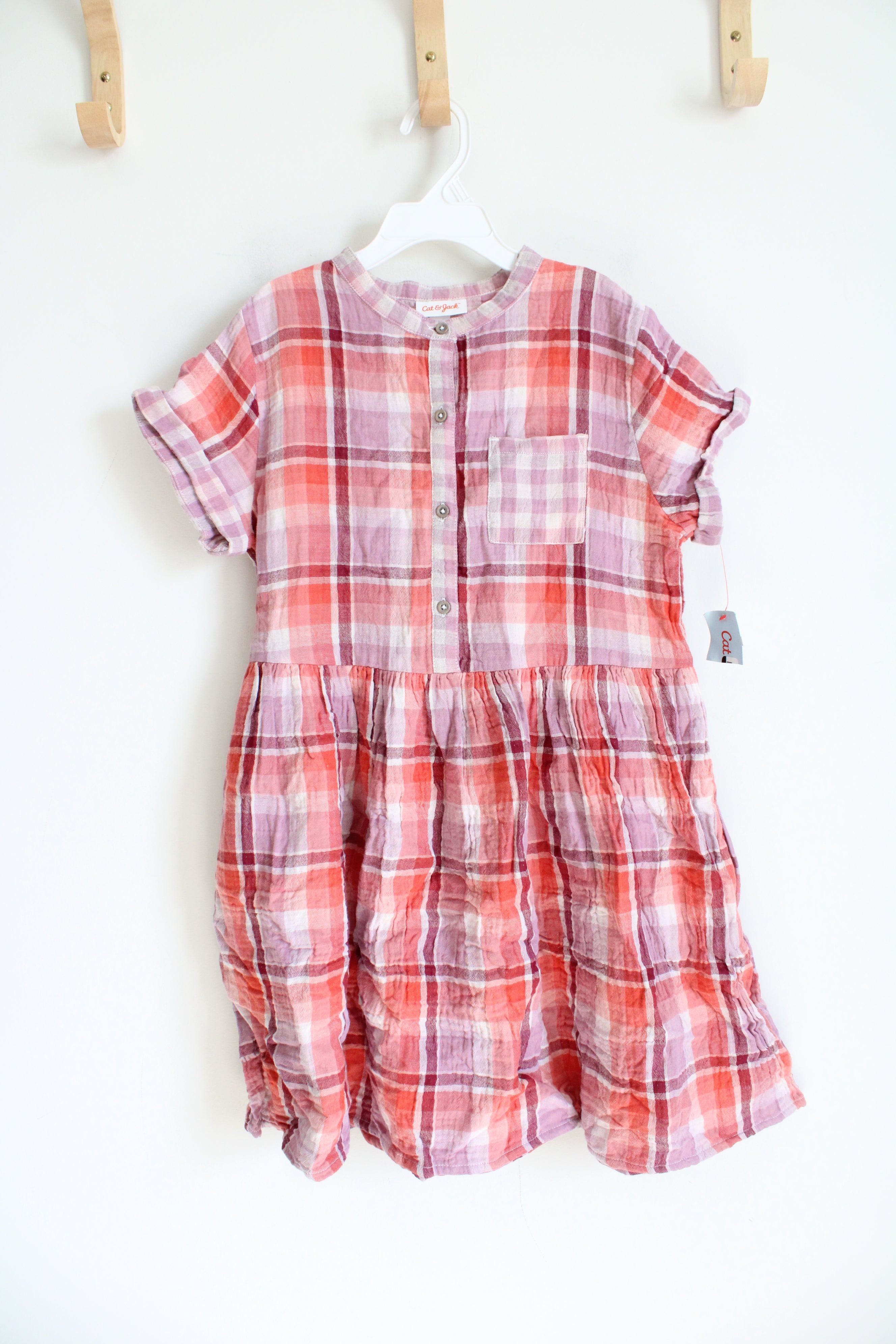 cat and jack red dress NWT Cat & Jack Dress Red Gold Sequin Star Christmas Girls L 10/12 PLUS