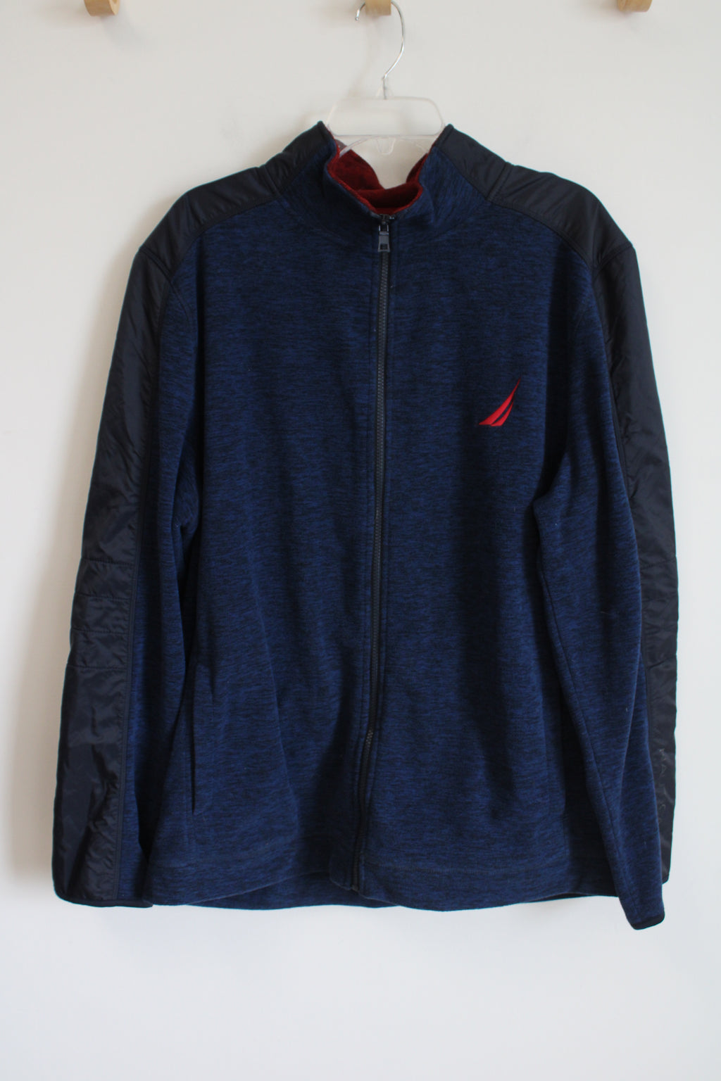 Nautica Blue Fleece Zip Up Jacket | XL