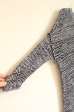 Liz Claiborne Blue Cotton Knit Mesh 3/4 Sleeve Sweater | M