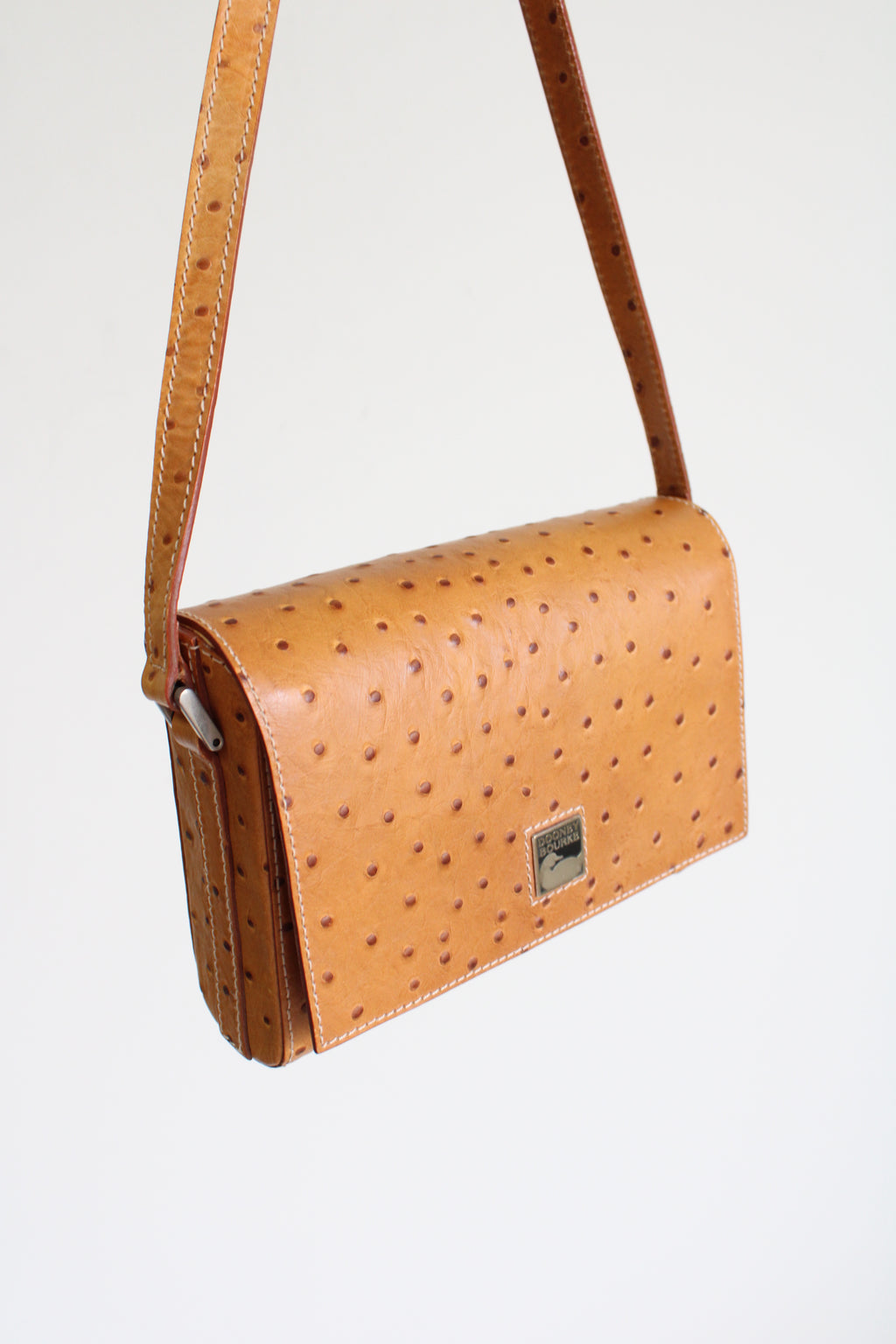 Dooney & Bourke Vintage Binocular Crossbody Honey Ostrich Mini Bag