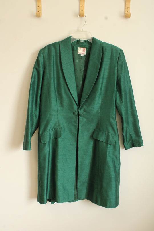 Hartmeyer Saddlery Vintage Emerald Green Long Blazer Equestrian Jacket | 16
