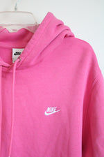 Nike Bright Pink Loose Fit Hoodie Sweatshirt | L