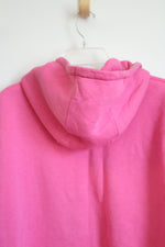 Nike Bright Pink Loose Fit Hoodie Sweatshirt | L