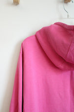 Nike Bright Pink Loose Fit Hoodie Sweatshirt | L