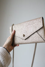 Kate Spade Burgess Gold Glitter Crossbody Bag