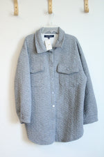 NEW Simply Southern Gray Quilted Shirt Jacket | M