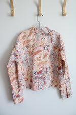 Mystree Pink & Tan Colorful Patterned Jacket | L
