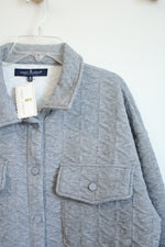 NEW Simply Southern Gray Quilted Shirt Jacket | M
