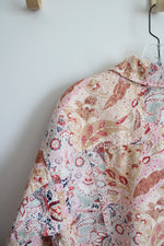 Mystree Pink & Tan Colorful Patterned Jacket | L