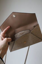 Kate Spade Burgess Gold Glitter Crossbody Bag