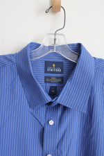 Stafford Travel Blue Striped Button Down Shirt | 20 Big