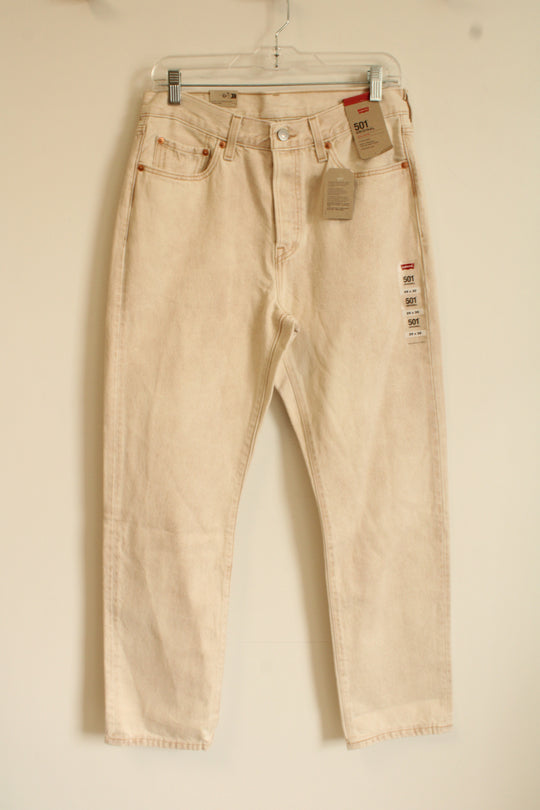 NEW Levi's 501 Original High Rise Light Tan Denim Jeans | 29X30