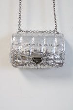Michael Kors Soho Small Sequin Silver Chain Shoulder Bag