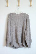 NEW Old Navy Oatmeal WoolBlend Wrap Front Sweater | 3XL