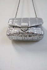 Michael Kors Soho Small Sequin Silver Chain Shoulder Bag
