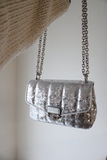 Michael Kors Soho Small Sequin Silver Chain Shoulder Bag