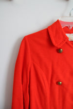 Vintage Fashion Frocks Orange Gold Buttoned Jacket | S/M