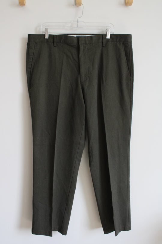 NEW Dockers Classic Fit Olive Green Plush Twill Pants | 38X29