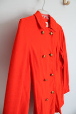 Vintage Fashion Frocks Orange Gold Buttoned Jacket | S/M