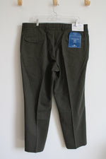 NEW Dockers Classic Fit Olive Green Plush Twill Pants | 38X29
